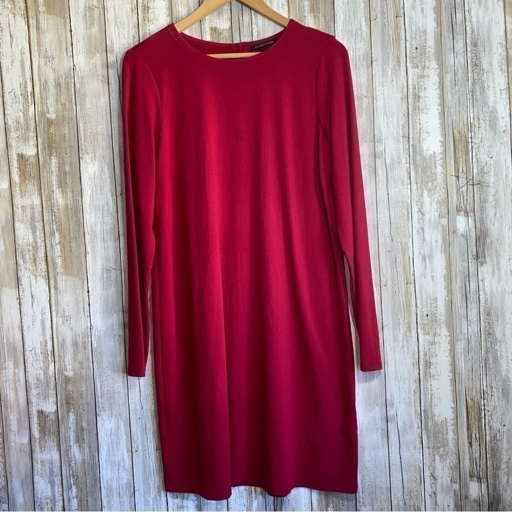 Eileen Fisher Red Jersey Tunic/Dress